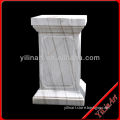 White marble roman pillar design, natural stone pillar holder YL-L147